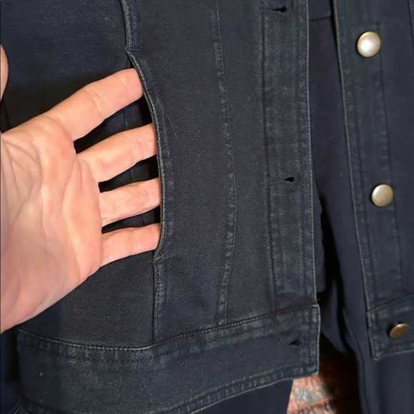 Habitat Set! Stonewash Denim Stretch Jacket & Denim Stretch Leggings navy blue - Picture 5 of 11
